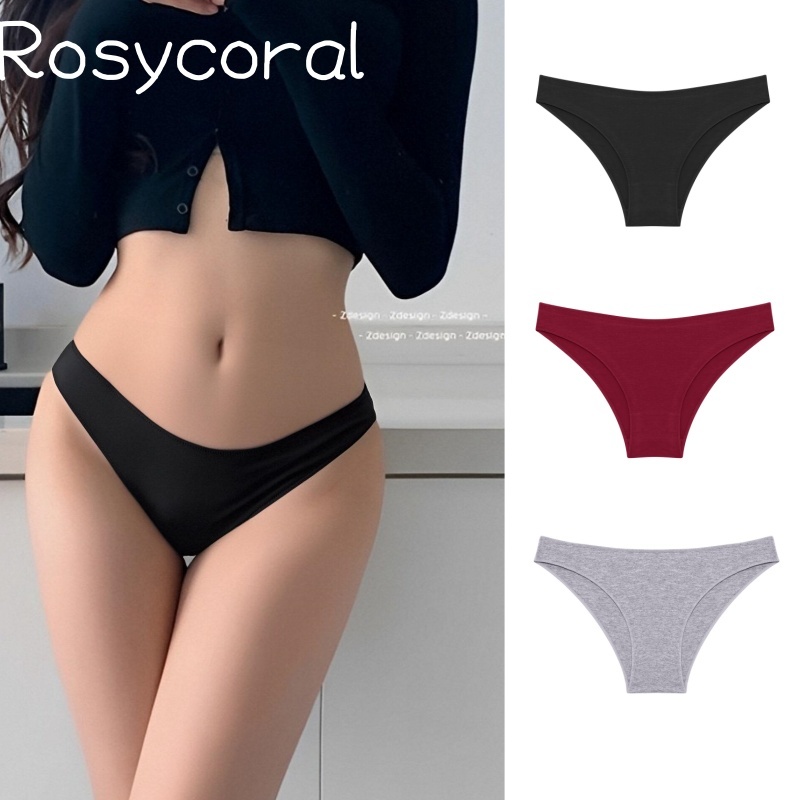 ผู้หญิงกางเกงชั้นในผ้าฝ้ายแท้ชุดชั้นในนุ่มและระบายอากาศสีทึบชุดชั้นในเลดี้ ม-2เอ็กแอล