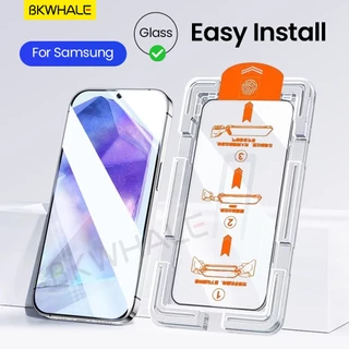 BKWHALE ติดตั้งง่ายกระจกนิรภัยสําหรับ Samsung Galaxy A55 A56 A57 A35 A36 A37 A25 A26 A27 A15 A16 A17 A54 A34 A24 A14 A07 A06 A05 A55 A36S M35 F56 M35