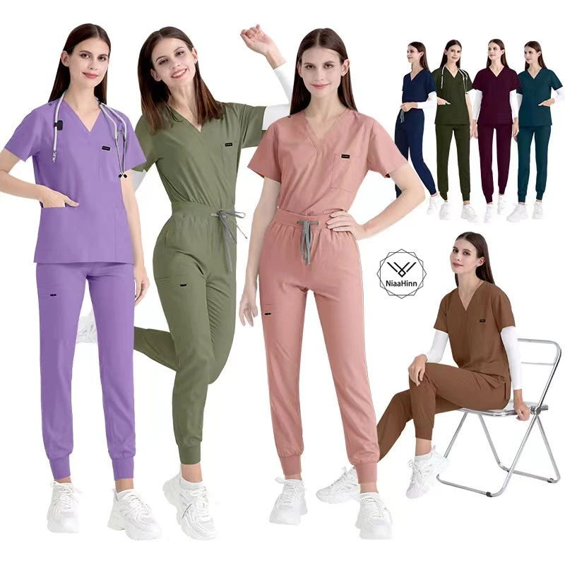 🔥พร้อมส่งค่ะ🔥 ชุดสครับ ชุดพยาบาล (เสื้อ+กางเกง) 42122