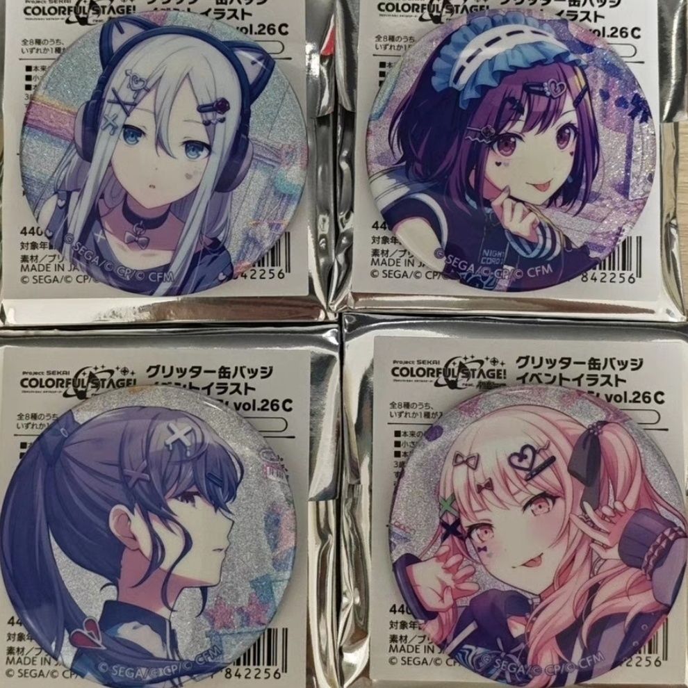 โครงการ PJSK ป้ายแฟลช Sekai เข็มกลัดเคลือบ 58 มม. Eina Soun, Kanade Yoisaki, Mizuki Akayama, ไอเดียข