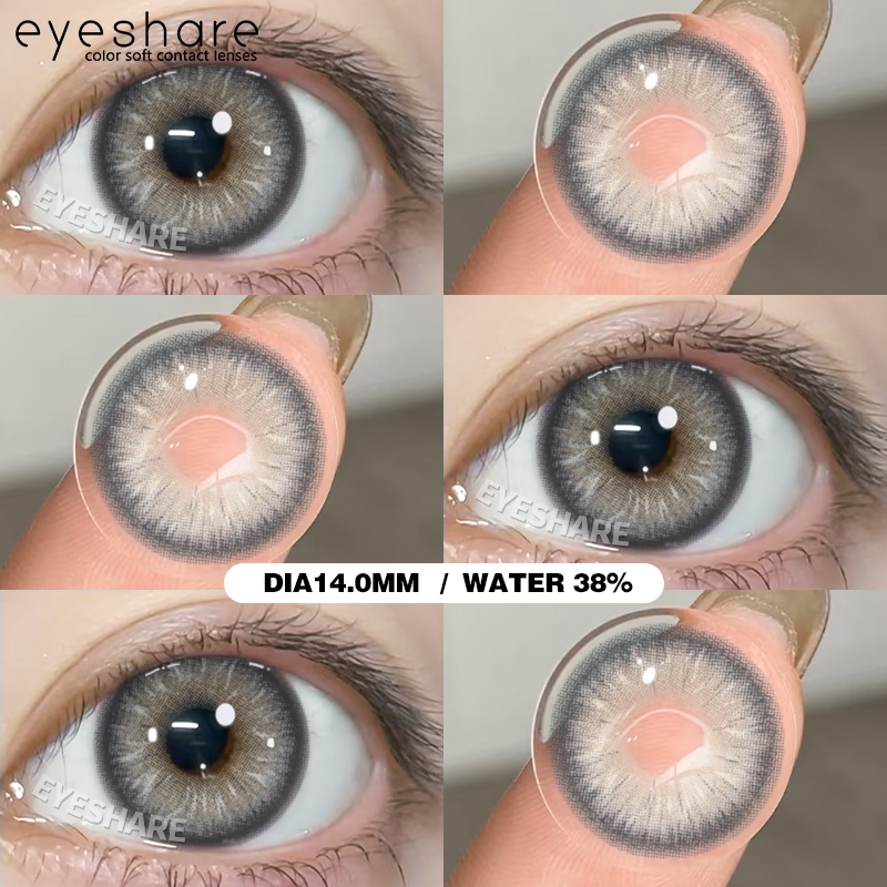 SparkleGirl คอนแทคเลนส์ 14.0มม สีเทา สีดํา สีธรรมชาติ คอนแทคเลนส์ สีธรรมชาติ รายปี