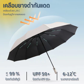 เร็ว การส่งสินค้า*ร่มอัตโนมัติ UV สีพื้น ทันสมัย พกพาสะดวก Umbrella ระบบเปิด-ปิดออโต้ สีพื้นกันฝน กันแดด กันยูวี แบบพกพา น้ําหนักเบา ร่ม อัตโนมัติ