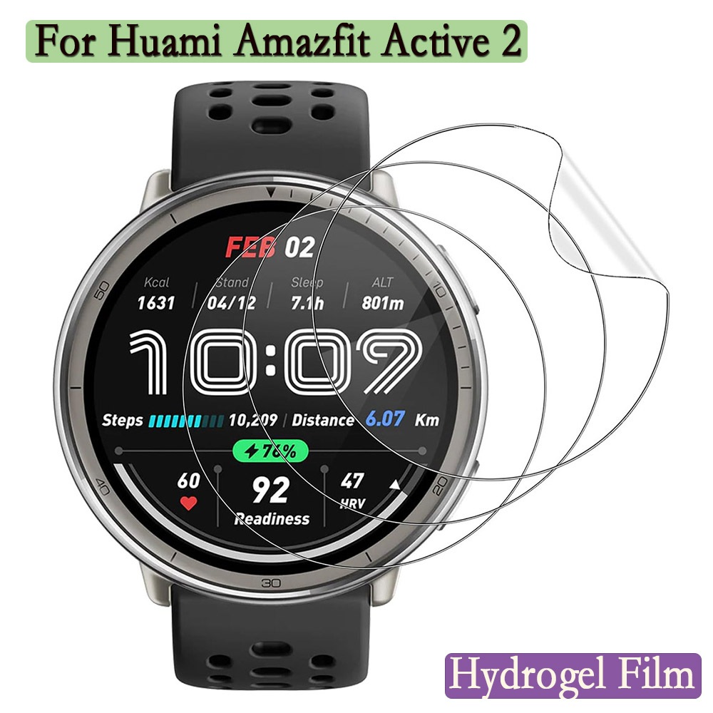 3 ชิ้น Ultra-thin โปร่งใส Hydrogel ฟิล์มสําหรับ Huami Amazfit Active 2 นาฬิกาป้องกันฟิล์มสําหรับ Amazfit Active 2 นาฬิกาอุปกรณ์เสริม