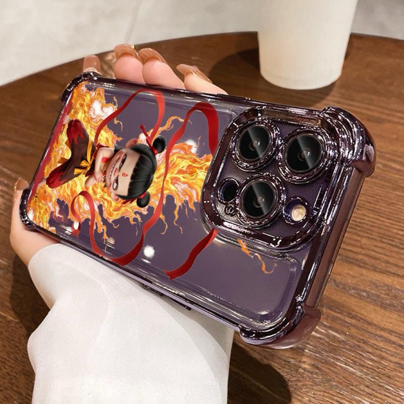 เคส For iPhone 12 Pro max X XS XR XS Max 11 12 Pro สี่มุมซิลิโคน Magic Boy Earth กรณีโทรศัพท์