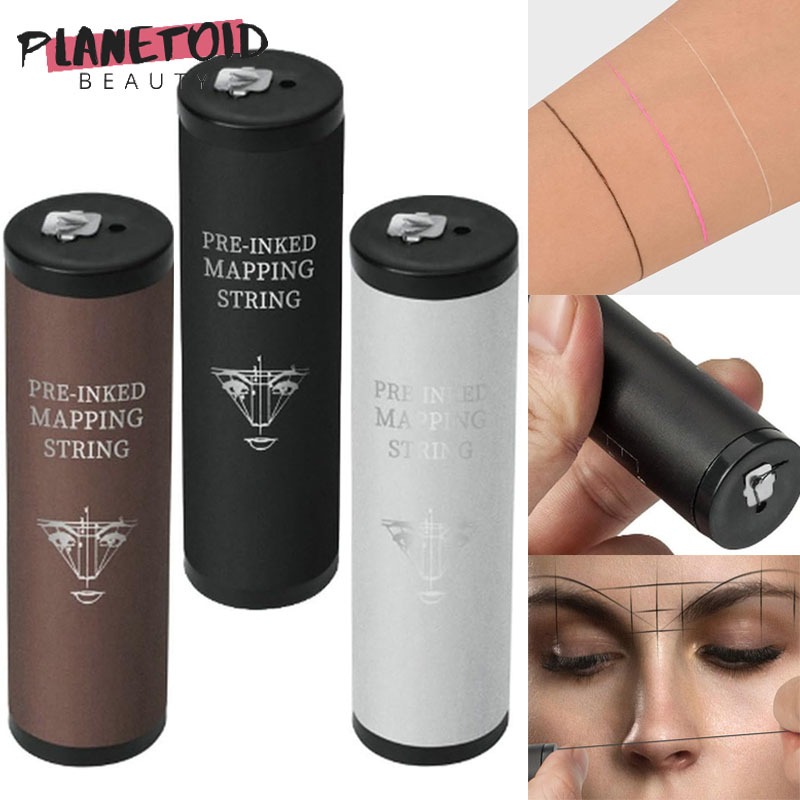 30M Mapping Pre-ink String Microblading Eyebow แต่งหน้าย้อมสีด้ายกึ่งถาวรตําแหน่ง Line Eyebrow เครื่องมือวัด