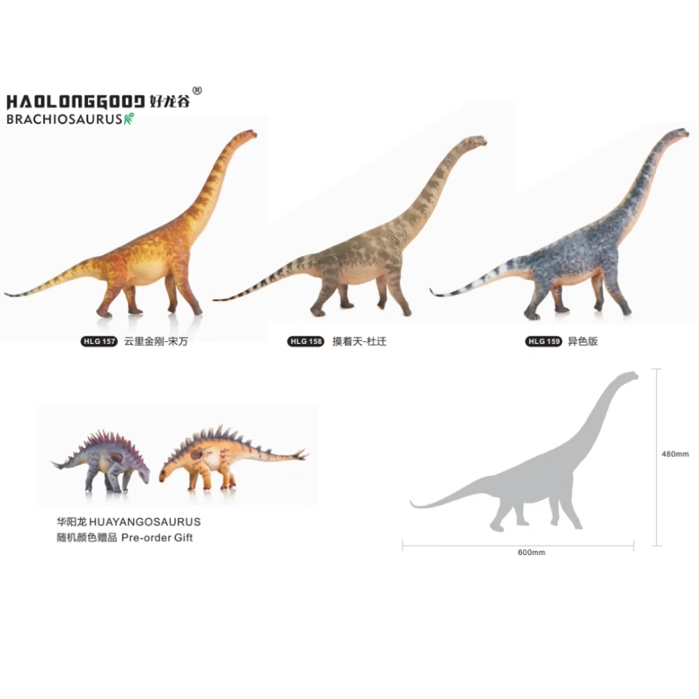 Good Dragon Valley Brachiosaurus ไดโนเสาร์รูปปั้นของเล่นรูปของแท้พร้อมสต็อก