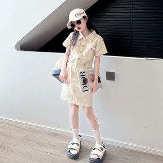 3-14 ปีฤดูร้อนสาวชุดเด็กชุดเกาหลีรุ่นเด็กชุดสาว ไม่เป็นทางกา…