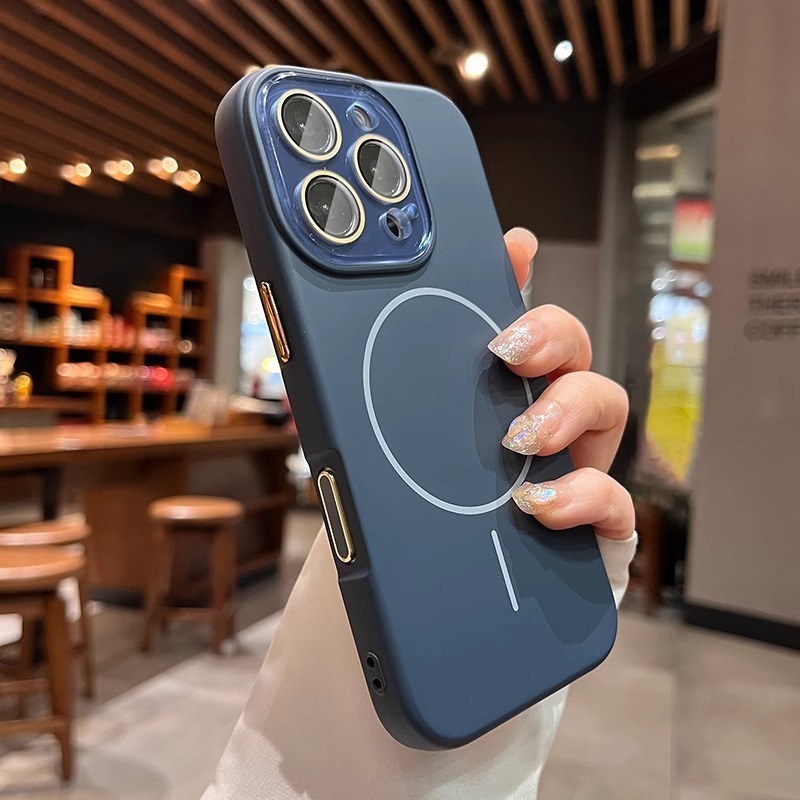 พื้นผิว PC ของวัสดุElectroplating Frosted Glassโทรศัพท์มือถือกรณีใช้งานร่วมกับIPhone 15 14 11 13 12 Pro Max PC IP14Plusหรูหราผิวป้องกันเลนส์ฟิล์มฮาร์ดพร้อมโลโก้กรณี