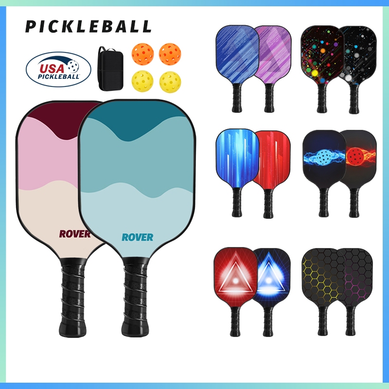 Pickleball ไฟเบอร์กลาส Pickleball Paddle Set, พื้นผิวไฟเบอร์กลาสที่ผ่านการรับรองจากอเมริกา