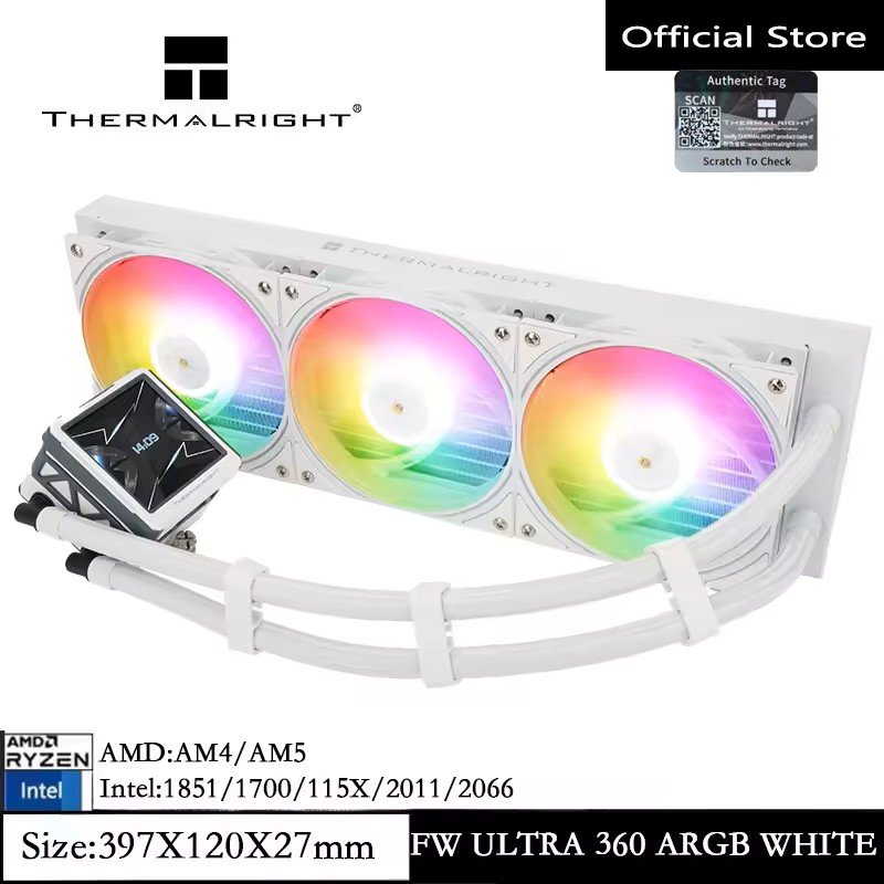 Thermalright FROZEN WARFRAME 360 ULTRA CPU Liquid Cooler 2.88 นิ้วจอแสดงผล LCD ที่กําหนดเองหน้าจอหม้อน้ําเย็นสําหรับ AMD AM4/AM5 Intel 1150/1156/1200/1700/2011