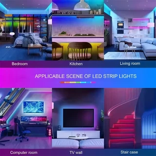 ไฟ LED RGB Usb Strip SMD 5050 เทปยืดหยุ่น 2835 สีขาวอบอุ่นสําหรับตกแต่งห้องนอน 16 สีห้องครัวทีวี Backlight Wall Christmas งานแต่งงานตกแต่งกลางแจ้ง