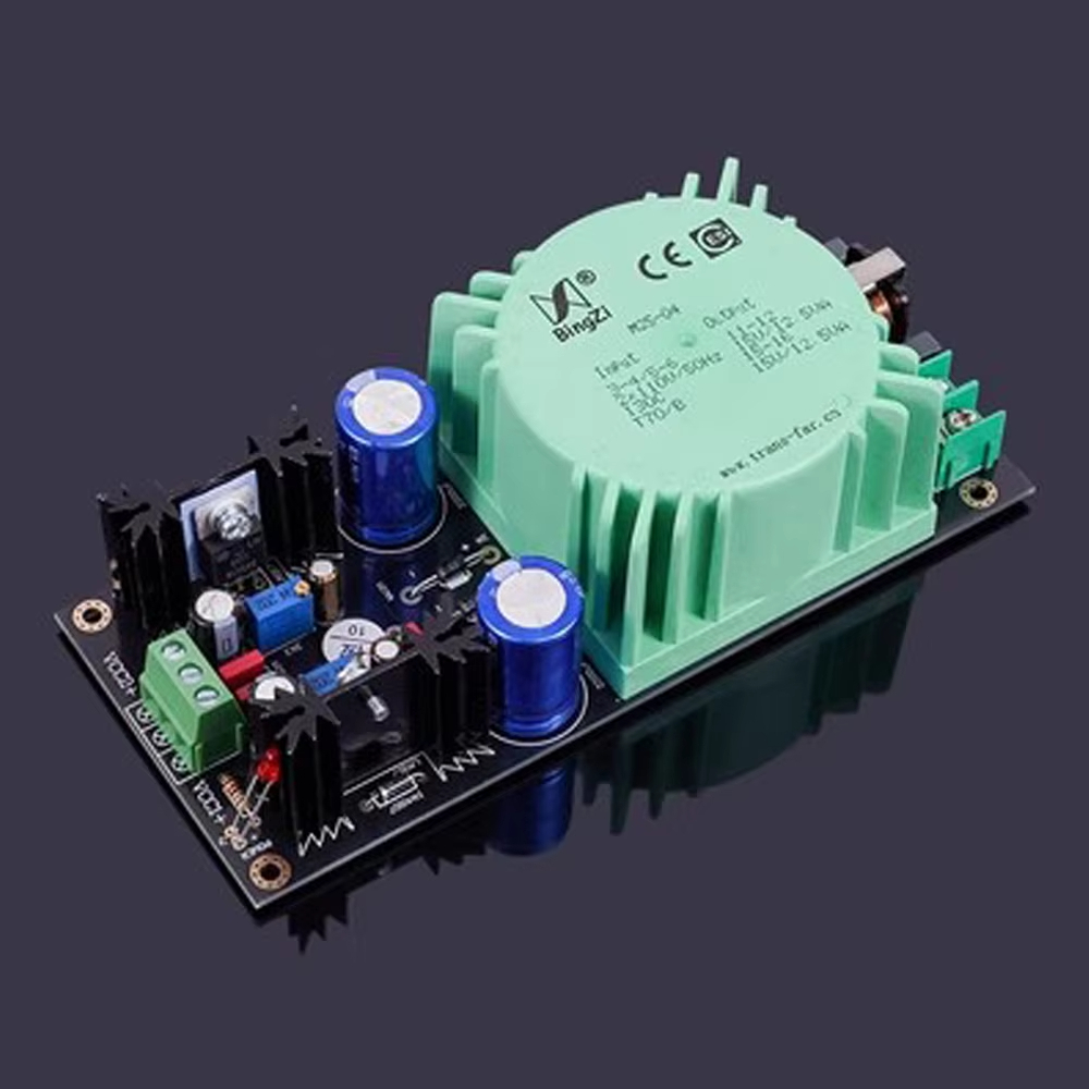 Dual LM317 สองเอาต์พุตหม้อแปลงบอร์ดปรับแรงดันไฟฟ้าแบบปรับได้ Mountable Talema Linear แหล่งจ่ายไฟ EMI