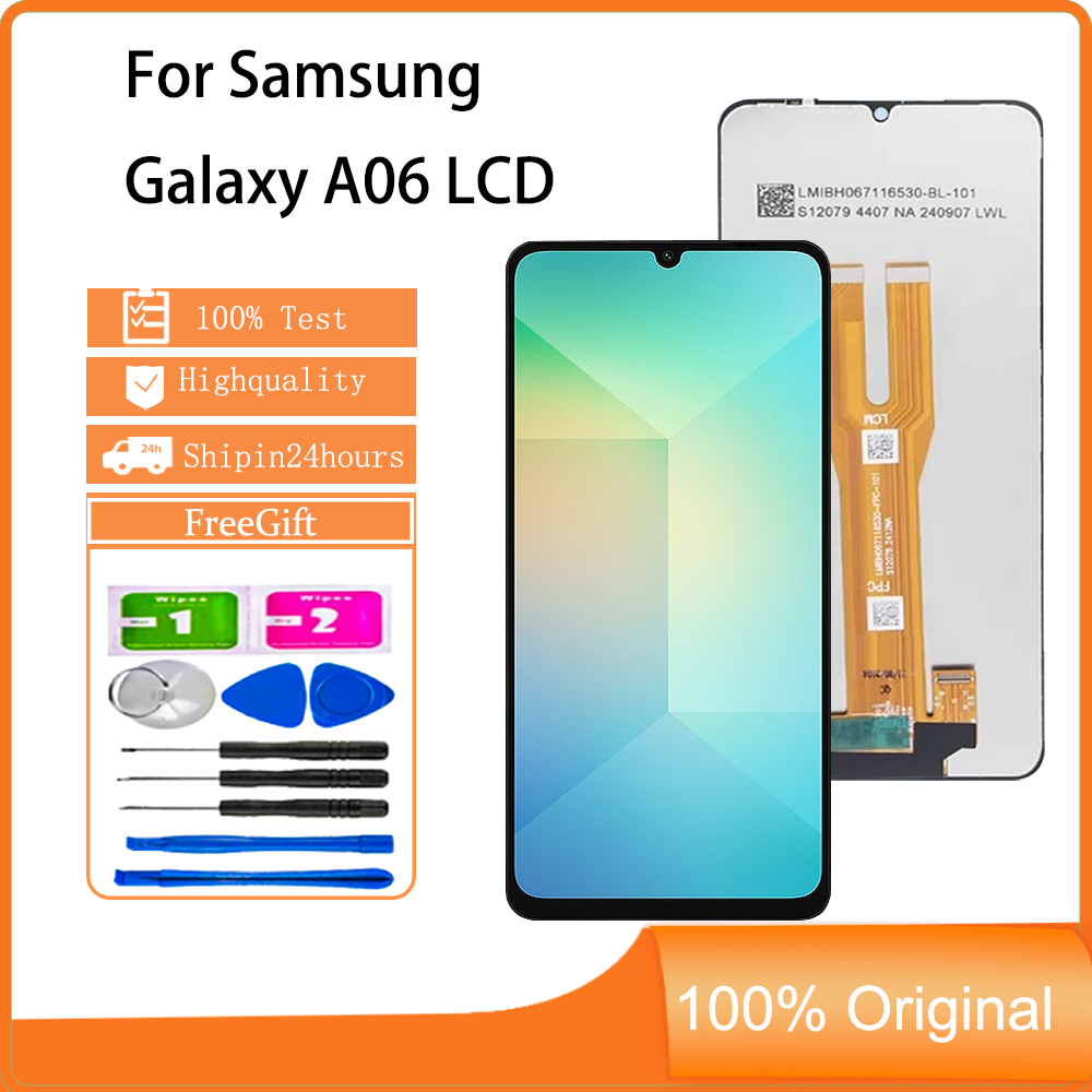 สําหรับจอแสดงผล Samsung Galaxy A06 A06 5G เปลี่ยนหน้าจอสัมผัส LCD