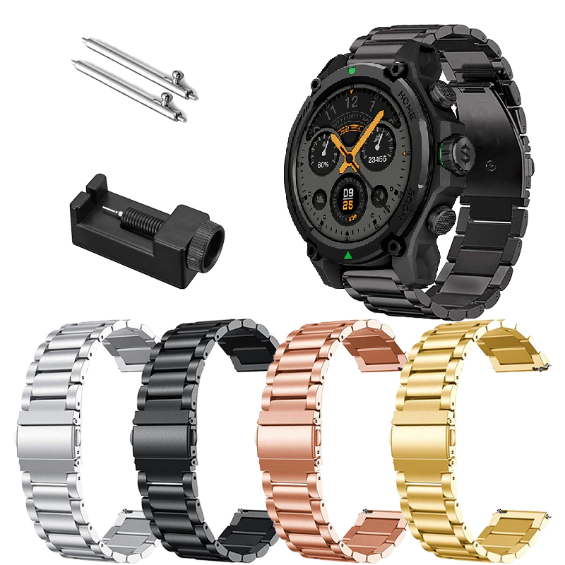 สําหรับ Black Shark GS3 /GS3 Ultra Watch Metal Strap สายสแตนเลสแข็ง