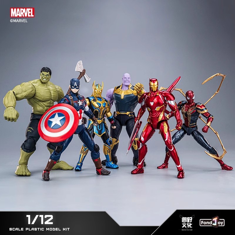 FondJoy Fanle Thanos ฟิกเกอร์ Marvel ประกอบของเล่น ตุ๊กตา เครื่องประดับ Iron Man