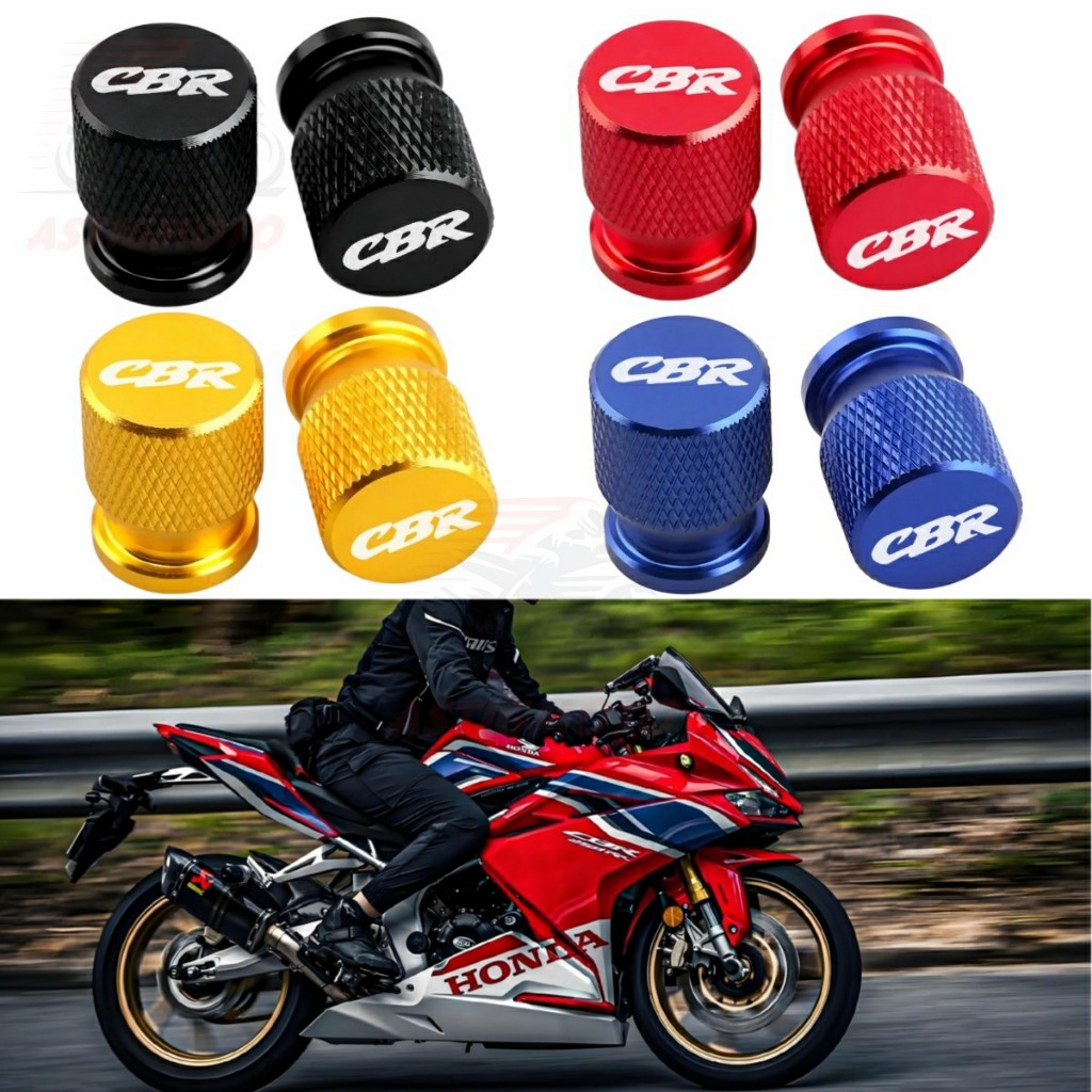 CBR CNC อลูมิเนียมรถจักรยานยนต์ล้อยางวาล์ว Caps Air Port Stem สําหรับ Honda CBR 150R 250R 300R 500R