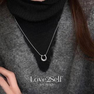 Love2Self X065 Minimalist สแตนเลส U รูปร่างม้ารองเท้าสร้อยคอผู้หญิง Non Tarnish สร้อยคอ