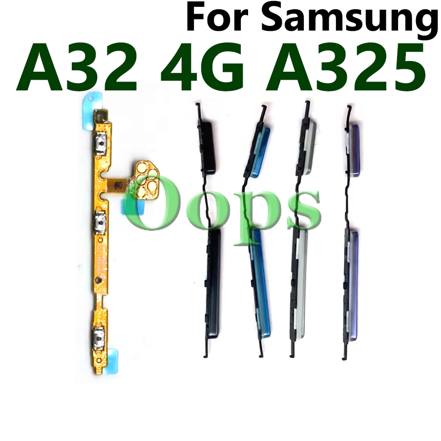 สําหรับ Samsung Galaxy A32 4G โทรศัพท์ปุ่ม Flex และ Out ด้านข้าง Volume Up Down ปุ่ม Flex Ribbon