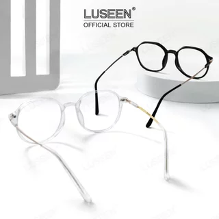 LUSEEN แว่นตากรองแสงและเปลี่ยนสีได้ สำหรับผู้หญิง ผู้ชาย ทรงกลม กรอบเต็ม รุ่น AG2257