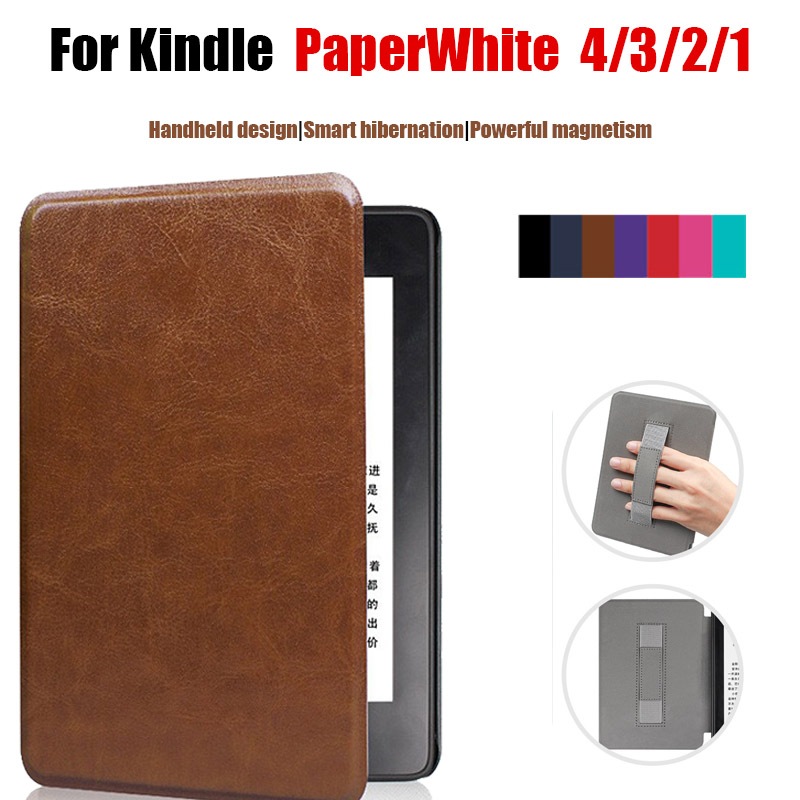 มือถือสําหรับ Kindle PaperWhite EY21 DP75SD1 PQ94WIF E-Book PaperWhite 1 2 3 4 6.0 หนังสีทึบ Flap Co