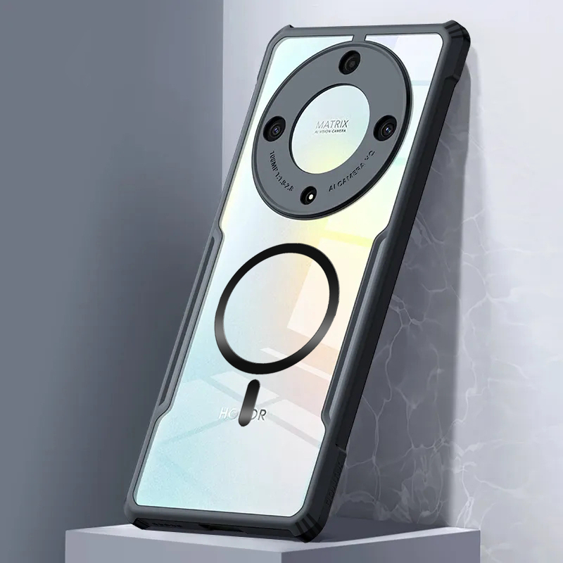 กันกระแทกเคสโทรศัพท์แม่เหล็กใส Honor 600 400 90 Lite Play 10 X50 X40 X9C X9A X9B X9D X9 X8AX8BX8DX7A