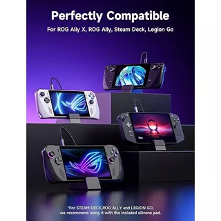 JSAUX 6-in-1 Docking Station Dock สำหรับ ROG Ally X/ROG Ally/ROG Xbox Ally/Steam Deck/Legion Go S, Dock USB-A & USB-C 3.2 Gen 1, 100W ชาร์จ - HB0609B