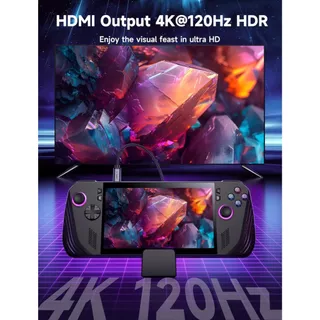 JSAUX 6-in-1 Docking Station Dock สำหรับ ROG Ally X/ROG Ally/ROG Xbox Ally/Steam Deck/Legion Go S, Dock USB-A & USB-C 3.2 Gen 1, 100W ชาร์จ - HB0609B