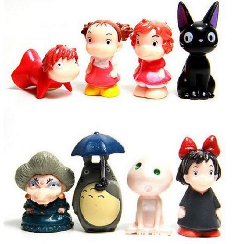 สตูดิโอ Ghibli มิยาซากิ Hayao ภาพยนตร์อะนิเมะตัวเลข Ponyo Totoro Kodama Kiki ตุ๊กตาสะสมของเล่นเด็ก 8