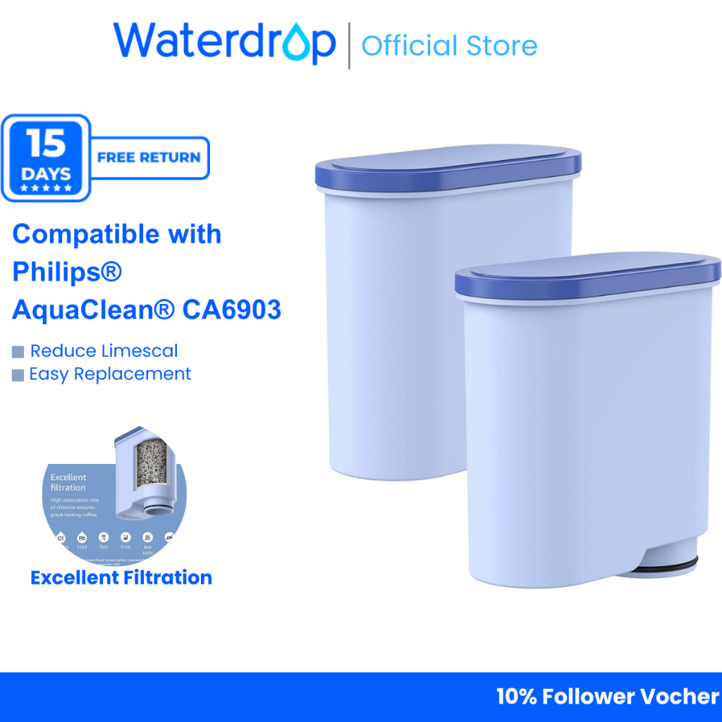 การเปลี่ยนเครื่องกรองน้ํา Waterdrop สําหรับ Philips® อควาคลีน® CA6903/10 CA6903/22 CA6903
