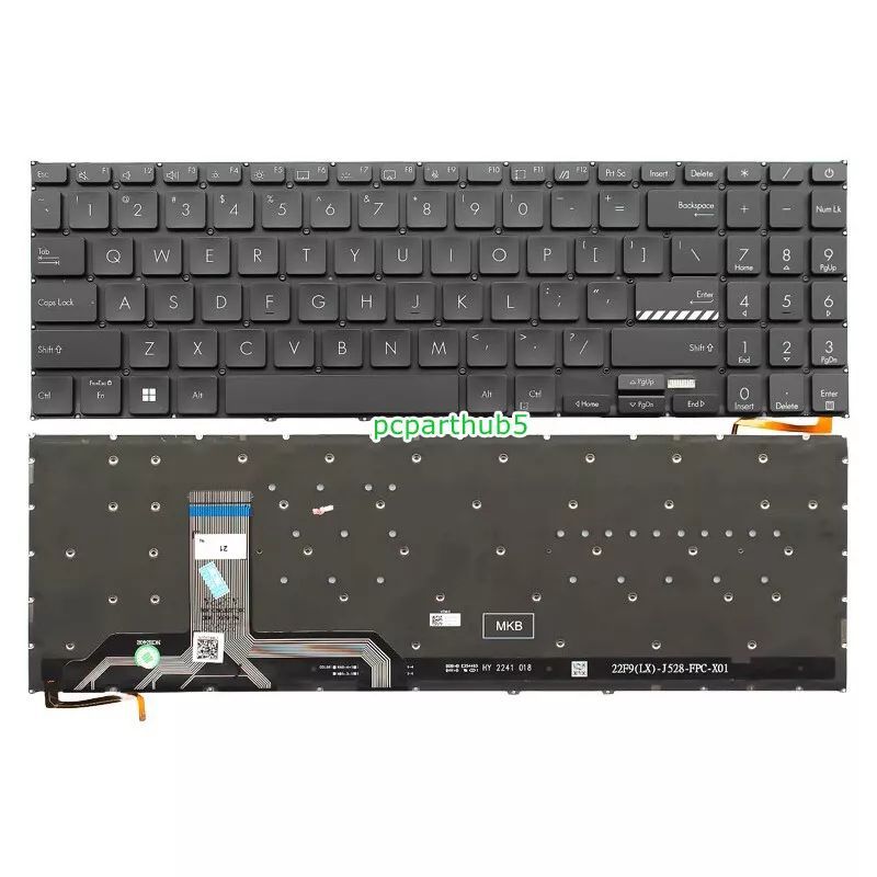 US แป้นพิมพ์แล็ปท็อปสําหรับ ASUS Vivobook X1502Z D1502IA X1605ZA 0KN1-GT2JP1222325020006