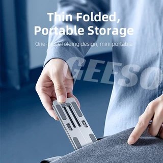 GEESO Portable Metal Laptop Stand แท่นวางโน๊ตบุ๊ค ขาตั้งโน๊ตบุ๊คพกพา Laptop Stand ที่วางโน๊ตบุ๊ค ที่วางแล็ปท็อป N3电脑支架 笔记本支架