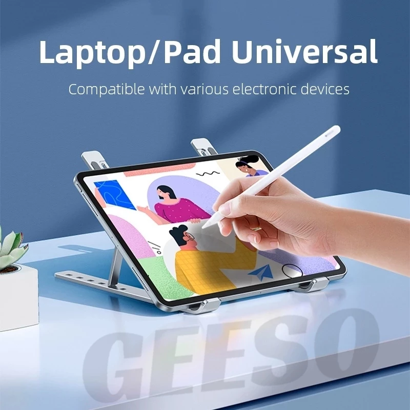 GEESO Portable Metal Laptop Stand แท่นวางโน๊ตบุ๊ค ขาตั้งโน๊ตบุ๊คพกพา Laptop Stand ที่วางโน๊ตบุ๊ค ที่วางแล็ปท็อป N3电脑支架 笔记本支架 thumbnail 3