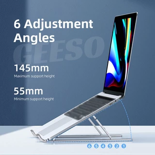 GEESO Portable Metal Laptop Stand แท่นวางโน๊ตบุ๊ค ขาตั้งโน๊ตบุ๊คพกพา Laptop Stand ที่วางโน๊ตบุ๊ค ที่วางแล็ปท็อป N3电脑支架 笔记本支架