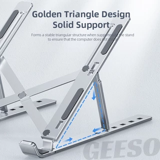 GEESO Portable Metal Laptop Stand แท่นวางโน๊ตบุ๊ค ขาตั้งโน๊ตบุ๊คพกพา Laptop Stand ที่วางโน๊ตบุ๊ค ที่วางแล็ปท็อป N3电脑支架 笔记本支架