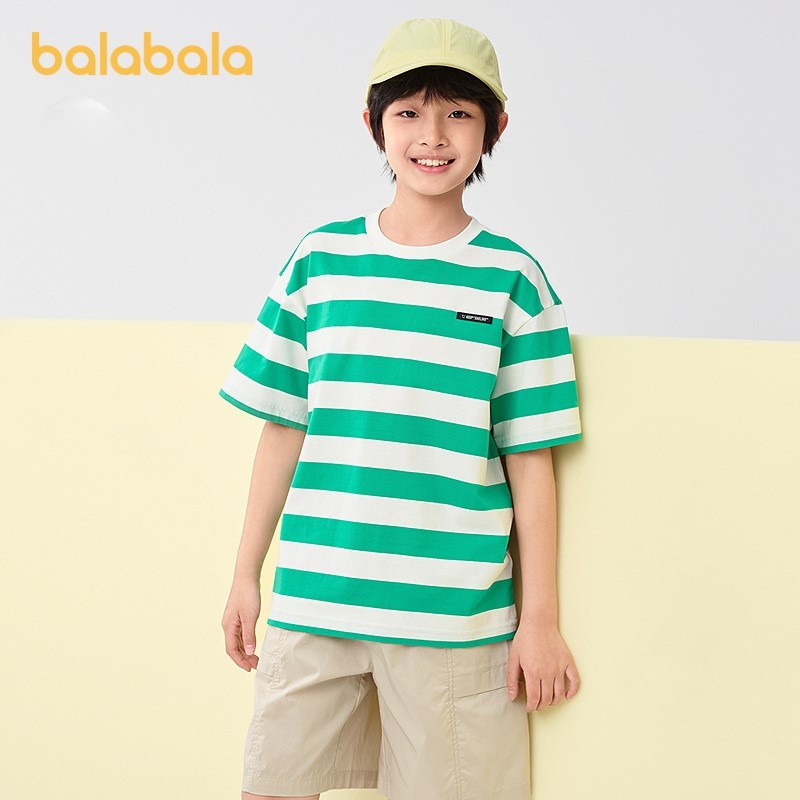Balabala เด็กเด็กแขนสั้น Tshirt เด็กผู้หญิง 2025 ฤดูร้อนใหม่ Quickdry ผ้าฝ้าย - รูปที่ 2