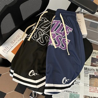 กางเกงขาสั้นพิมพ์ลายตัวอักษร กางเกงกีฬาขาสั้น กางเกงบาส ดีไซน์เชือกรูด ผ้านุ่มระบายอากาศได้ดี ไซส์ ม-3เอ็กแอล