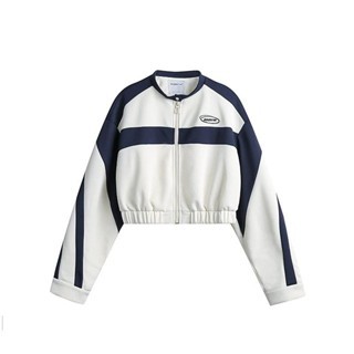 เสื้อแจ็คเก็ตซิปเสื้อแจ็คเก็ตเบสบอลเสื้อแจ็คเก็ตสั้นดีไซน์บล…