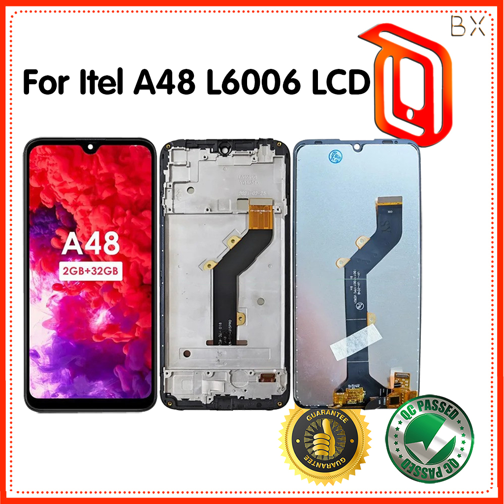 สําหรับ Itel A48 L6006 จอแสดงผล LCD เต็มรูปแบบ Touch Screen Digitizer Assembly Replacement/พร้อมกรอบ