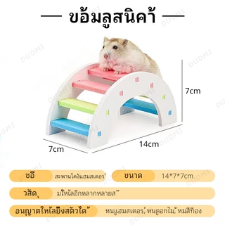 [ในสต็อก + จัดส่งจากประเทศไทย]สะพานโค้งแฮมสเตอร์ บันไดปีนป่าย ของเล่นหนูแฮมสเตอร์ ตกแต่งกรง เพิ่มพื้นที่เล่น น่ารัก ปลอดภัย