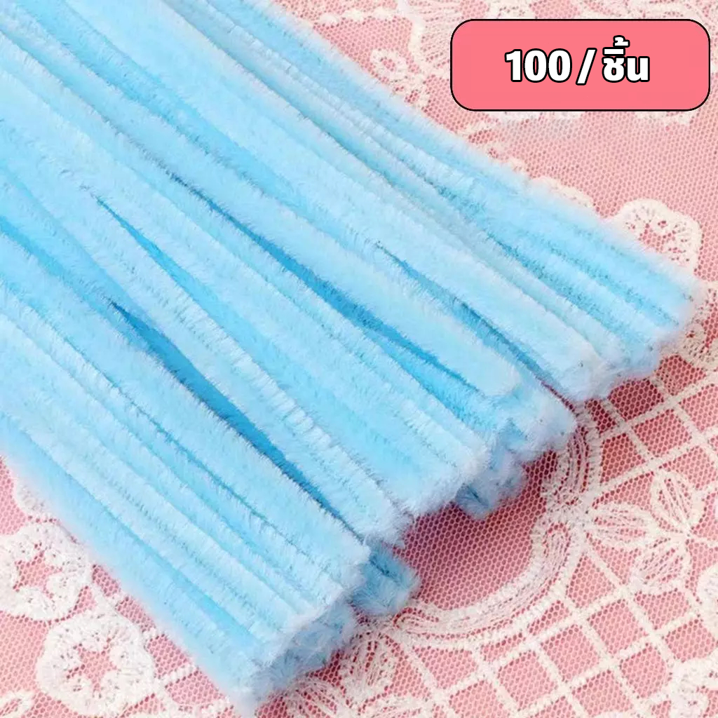 Light Lake Blue เข้ารหัสช่อดอกไม้บาร์บิดสีสันสดใสเด็กหนาแน่นพิเศษ diy ของเล่นทํามือวัสดุแพคเกจแถบรากผม