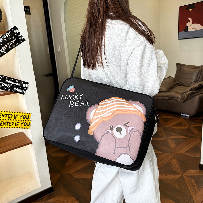 ลายการ์ตูนน่ารัก Duffel Travel Sport bag Handbag Weekender Bags
