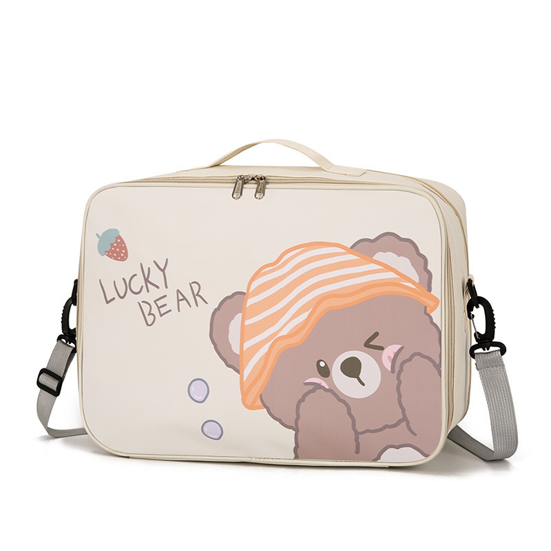 ลายการ์ตูนน่ารัก Duffel Travel Sport bag Handbag Weekender Bags