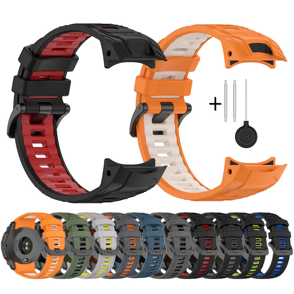 26/22 มม.สําหรับ Garmin instinct 3 Amoled 45/50 มม.สายนาฬิกาสร้อยข้อมือซิลิโคนสําหรับ Garmin instinct 3 พลังงานแสงอาทิตย์
