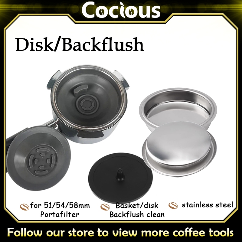 Cocious Coffee Backflush Disk Backflush Basket Blind Filter Basket Clean Acceessories สําหรับ Gemila