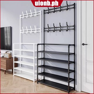 Multi-Layer Multifunctional Shoe Rack Organizer Simple Floor Coat Rack Shoe Hat Rack