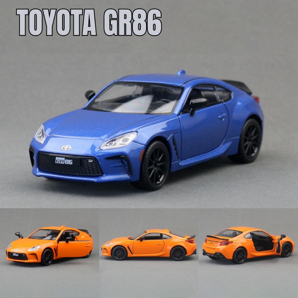 1:28 Toyota GR86 Supercar โลหะผสมรถขนาดเล็กรุ่น Diecast โลหะรุ่นรถ Sound & Light ของเล่นเด็กรถยานพาหนะ
