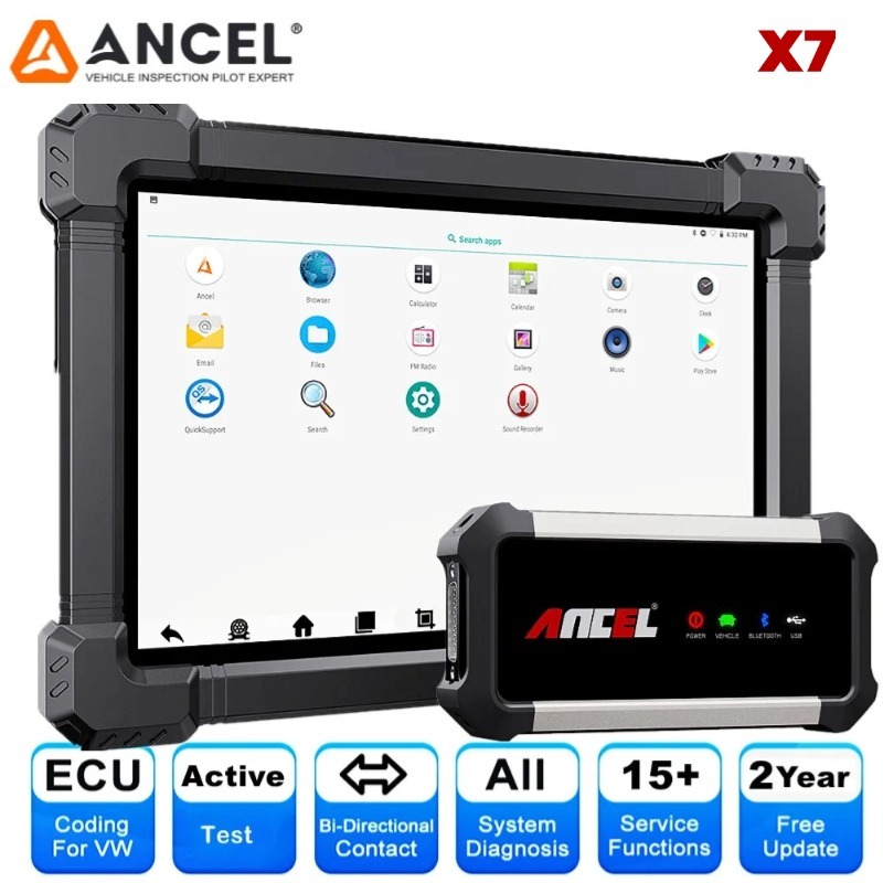 ANCEL X7 เครื่องสแกนเนอร์ อ่านโค้ดอัตโนมัติ OBD2 Car Scanner เครื่องสแกนวิเคราะห์รถยนต์