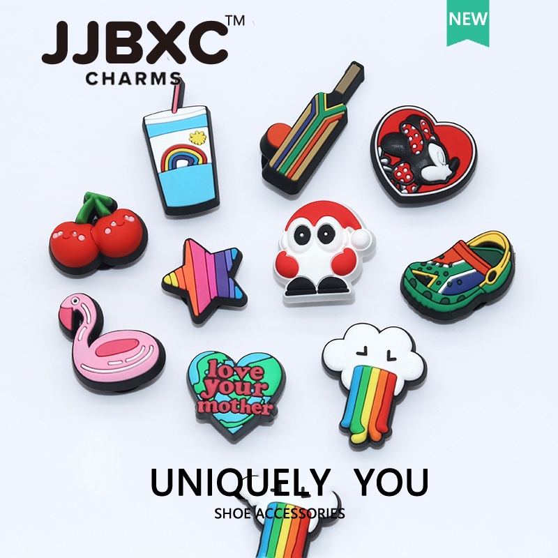 JJBXC ตัวติดรองเท้า charm หิมะคนหิมะ ดาว การ์ตูน ดีไซน์น่ารัก อุปกรณ์ตกแต่งรองเท้า
