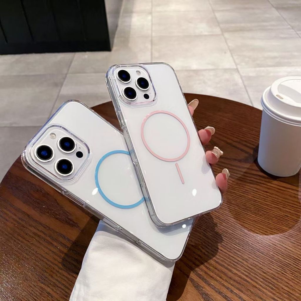 เคสอะคริลิคสําหรับ iPhone 17 Air 11 Pro XS Max X XR 8 7 6 6S Plus SE 2 เคสโทรศัพท์แม่เหล็กโปร่งใส