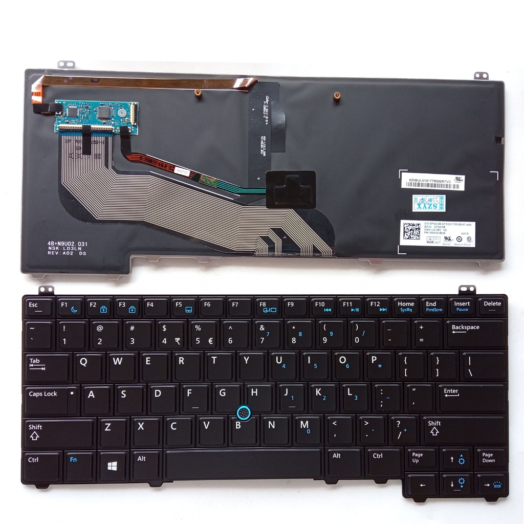 US แป้นพิมพ์แล็ปท็อปสําหรับ DELL Latitude E5440 0NX0T3 0XHN4C XHN4C 0KHF5R KHF5R
